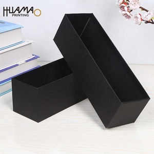 Caja de regalo de papel rígido rectangular larga, negra mate, personalizada de fábrica, para ramo de flores, paraguas, reloj, bolígrafo, cinturón, tubo de vino - Product Image 3