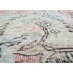 Tapis en laine vintage 9x12 rouge-orange noué à la main, motif médaillon abstrait rectangulaire pour couloir, entrée et salon - Product Image 3