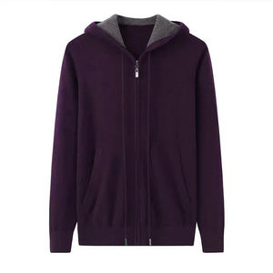 Sudadera con capucha para hombre con cremallera completa y logotipo personalizado al por mayor, chándales altos grandes en blanco, sudaderas con capucha y cremallera de talla grande - Product Image 6