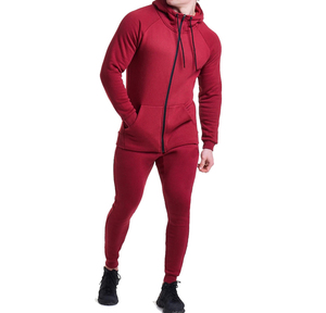 Conjunto de Jogger de lana de alta calidad para hombre, deportes de invierno, chaqueta con cremallera elegante, chándal para correr, Sudadera con capucha para hombre, chándal para correr - Product Image 6