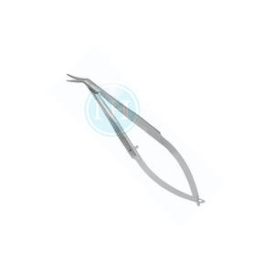 Tijeras Oftálmicas Quirúrgicas de Acero Inoxidable de Alta Calidad, Hojas Medianas Curvadas a la Izquierda para Corneoscleroma - Product Image 4