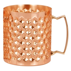 Manufacture Drinkware <b>Metal</b> <b>Mugs</b> 100% Copper Leak Proof Lid Vacuum Insulation Moscow Mule Copper Coffee <b>Mug</b> With Brass Handle - Product Image 6