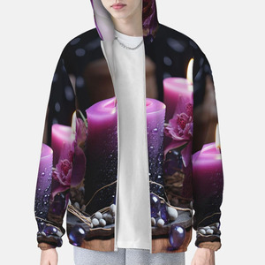 Sudaderas modestas de gran tamaño con cremallera Casual Athletic Basics algodón mezclado térmico poliéster Sudadera con capucha para hombres logotipo personalizado - Product Image 4