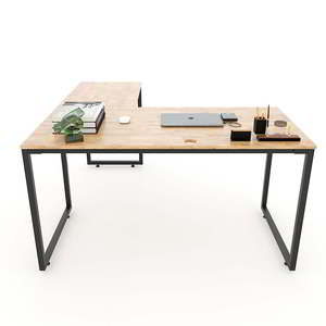 Escritorio en Forma de L de Madera de Caucho 140x150cm Diseño Minimalista Fácil Montaje HBMN015 - Product Image 2