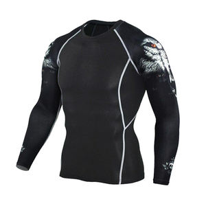 2025 personnalisé conçu MMA Rashguard Compression chemise à manches longues ou courtes Fitness Jiu Jitsu BJJ sublimé Protection UV - Product Image 6