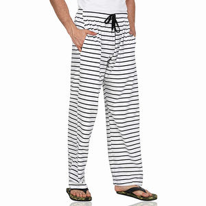 Adjustable Waist Night Pajama Men's <b>Trouser</b> Pants Customized Classic Sleeping <b>Trouser</b> Men's <b>Loose</b> Straight Lounge Pants - Product Image 3