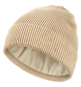 ข้อกำหนดหมวกถักนิตติ้งหมวกฤดูหนาวขนสัตว์โลโก้แบบกำหนดเองหมวกถักให้ความอบอุ่นฤดูใบไม้ร่วงฤดูหนาวสำหรับผู้หญิงผู้ชายสีทึบหลากหลาย - Product Image 3