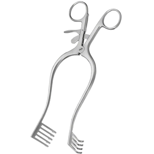 MOLLISON-Écarteur auto-agrippant 140 mm 5.12 "courbé 2x2 griffes en acier inoxydable non stérile, levier à crochet - Product Image 6