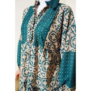 Robe à demi-boutons superposée Émeraude - Product Image 4