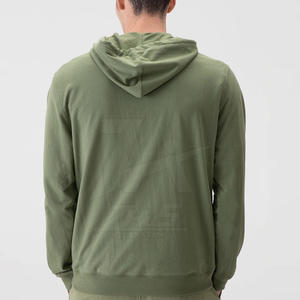 Conjunto de Sudadera con Capucha y Pantalones Cortos de Algodón 100% Transpirable para Hombre, Color Sólido, Última Moda de Invierno - Product Image 4