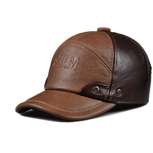 Gorra de Béisbol de Cuero Negro Hecha a Medida de Primera Calidad con Diseño Nuevo y Genuino - Product Image 2