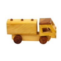 Juguete de Madera Maciza Hecho a Mano de Primera Calidad, Camión Cisterna, Ecológico, Bordes Redondeados, Tamaño y Logotipo Personalizables, para Niños de 5 a 7 Años, Juego, Regalo, Decoración