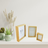 Eco-Friendly 3D Wood Photo Frame with Clear Transparent Dry Flowers