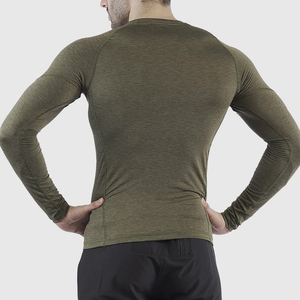 Nylon <b>Tops</b> Custom Compression Shirts Running Clothes Jogging Wear Compression <b>Long</b> <b>Sleeve</b> Rashguard Compression Shirts for <b>Men</b> - Product Image 5