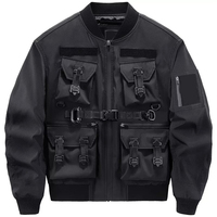 Veste bomber d'hiver en toile de haute qualité OEM, réversible, imperméable, respirante, avec plusieurs poches, style cargo, tendance urbaine