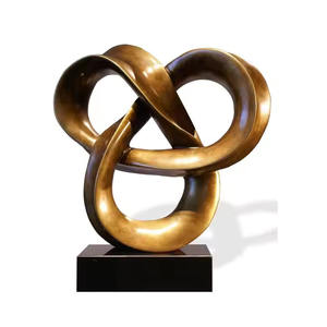 Figuritas de fundición de Arte de aluminio modernas Piezas de decoración escultórica únicas Diseño personalizado y logotipo aceptado - Product Image 1