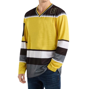 Maillot de hockey sur glace personnalisé de haute qualité, respirant, 100% polyester, vente en gros, design tendance, créez votre propre logo, séchage rapide, antibactérien - Product Image 3