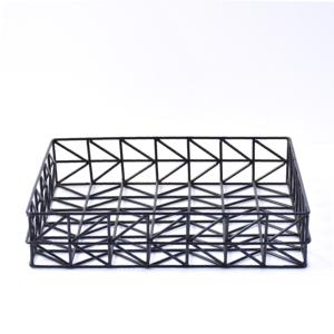 Plateau de service en métal noir à mailles fines, design moderne et luxueux, écologique et multifonctionnel, pour la maison, l'hôtel et la cuisine - Product Image 1