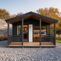 Maison conteneur extensible de 40 pieds de style pastoral avec cuisine et chambre pour appartement, bureau à domicile, hôtel