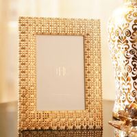 Cadre photo en métal AK Brass Lattice Design avec logo personnalisé fait main, cadre personnalisé pour la décoration intérieure de la pièce