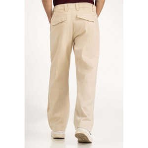 Pantalon chino coupe droite 100% coton MN-TRC-SS25-003 Tissu en toile avec fermeture éclair décorative Lavage coloré Léger Taille XL - Product Image 1