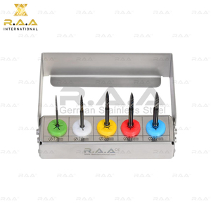 R.A.A. Kit de Brocas Piloto para Implantes Dentales, 5 Piezas, Cabezas de Acero Codificadas por Color, Certificación CE, Garantía de 3 Años, Clase I, Modelo RAA-117 - Product Image 4