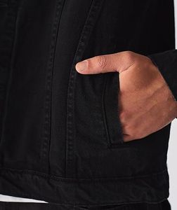 Veste en jean pour femme, style camionneur classique, coupe régulière, streetwear, formelle, décontractée, d'hiver, boutonnée, coupe cowboy, broderie - Product Image 5