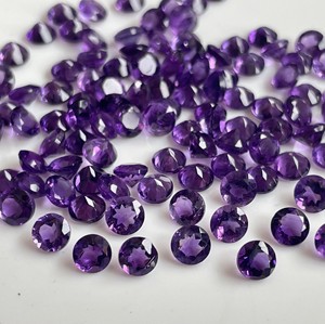 Améthyste violette naturelle, taille ronde, 4 mm, facettée - Améthyste en vrac, qualité supérieure - Product Image 6