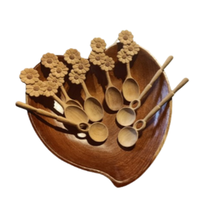 Top Sellers 2023 Ensemble de cuillères en bois pour café cuillère de haute qualité fabriquée au Vietnam - Product Image 1