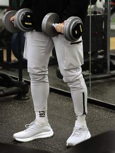 Wholesale 100% Cotton <b>Men's</b> Cargo <b>Jogger</b> Pants <b>Slim</b> <b>Fit</b> Warm Casual Plain Trousers Low Waist Straight Stacked Pattern OEM Logo - Product Image 5