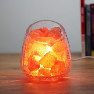 Natural Himalayan Salt Table Lamp Night <b>Light</b> Natural Raw Stones Crystal Essential Oil Diffuser <b>Light</b> Gift Decor Novelty Lamp - Product Image 3