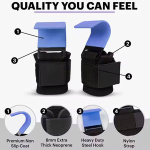 Oem Odm Weight Lifting Hook Straps From Pakistan Suppliers With <b>Wrist</b> <b>Support</b> Moq For Bodybuilding Gear Makers Hook - Product Image 4