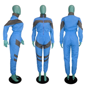 Conjunto de chándal cortavientos de invierno de 2 piezas de alta calidad con logotipo personalizado y cremallera transpirable patrón sólido OEM/ODM producto superior - Product Image 5