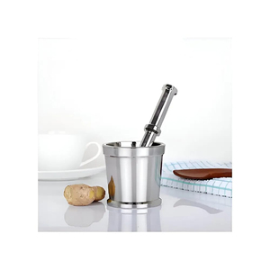 Juego de mortero de aluminio de 18 cm de altura, Kg 0,44, resistente a la corrosión, jengibre, ajo, hierba, especias, molinillo de mano para cocina de Metal - Product Image 4