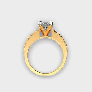 Joyería de Oro Amarillo de 18K con Incrustaciones Brillantes para Mujer, Elegante Regalo de Aniversario de Oro Sólido Hecho a Mano para Ella - Product Image 2