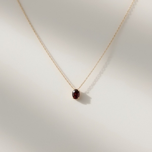 สร้อยคอจี้โกเมนสีทอง10K สำหรับผู้หญิง | เครื่องประดับดีสำหรับผู้หญิง | ผู้ผลิตเครื่องประดับประเทศไทย - Product Image 1