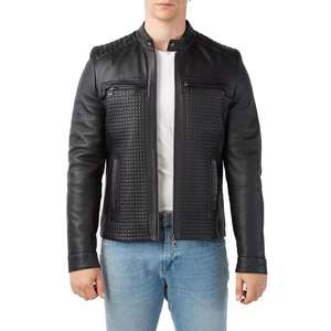 Chaqueta de Cuero de Primera Calidad para Hombre, Estilo con Cuero 100% Original, Chaquetas de Cuero Suave para Hombre - Product Image 1
