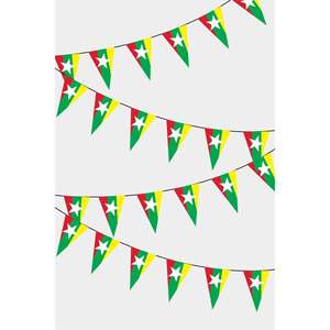 Myanmar Triangular Flag Bunting for Party Decorations - Product Image 1