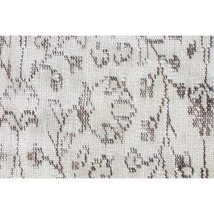 พรมวินเทจตุรกี ขนาด 3.2x6.3 ฟุต (97x191 ซม.) พรมขนสัตว์สีขาวลายปะติด - Product Image 5