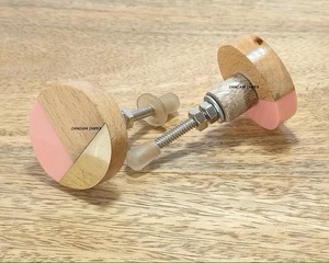 Handcrafted Polished Resin Mango Wood High Strength <b>Drawer</b> <b>Knob</b> Cabinet Pull for Dressers <b>Drawers</b> Furniture Artistic Resin Inlay - Product Image 3
