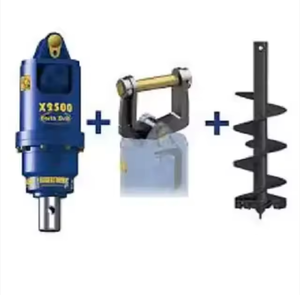 เครื่องเจาะดินไฮดรอลิกแบบ Heavy Duty รุ่น X2500 แรงบิดสูง พร้อมชุดอุปกรณ์เจาะหลุมเสาไฟฟ้า - Product Image 1