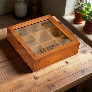 ไม้อะคาเซียสองชั้นที่วางกาแฟฝักที่เก็บของบนโต๊ะ - Product Image 2