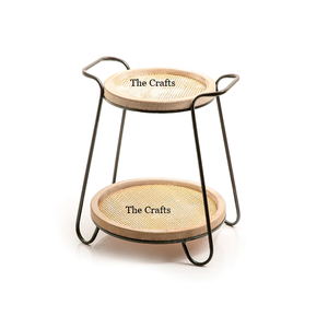 Soporte de pastel de hierro de diferentes tamaños, juego de dos aperitivos para pastel, soporte de repostería para compromiso de boda, uso de cumpleaños - Product Image 5