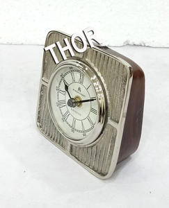 Table et horloge murale en quartz de finition chromée nautique moderne pour salon et bureau à domicile - Product Image 5