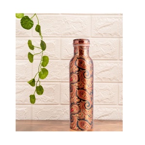 Botella de agua de cobre curativa natural para aumentar la inmunidad energética y la digestión, perfecta para el gimnasio, yoga, meditación y viajes al aire libre - Product Image 5