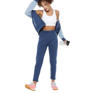 Nouveau style Logo personnalisé femmes décontracté solide longueur régulière hiver à manches longues polaire à capuche survêtement empilé pantalon - Product Image 5