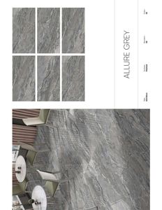 AZULEJOS DE PORCELANA ACRISTALADOS modernos de diseño italiano ALLURE GREY Antideslizante para apartamento Villa Aplicación escolar - Product Image 1