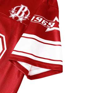 Camiseta de Entrenamiento Sublimada con Cuello en V, Altamente Recomendada, Nombre y Número del Equipo Personalizados, Ropa de Fútbol Retro de Malla de Poliéster - Product Image 4