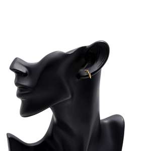 Pendientes de Botón de Plata de Ley 925, Estilo Básico, Modernos, Hechos a Mano, Chapados en Oro, Joyería para Mujeres y Niñas, Regalo - Product Image 2