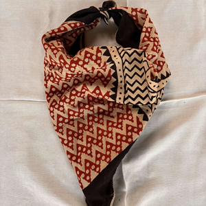 Bgaru Dabu Printed Hand Made Block Printed 100% Cotton <b>Bandanas</b> Beach Face , Hair Cover Ups <b>Bandanas</b> For <b>Women</b> And Men Cover ups - Product Image 1